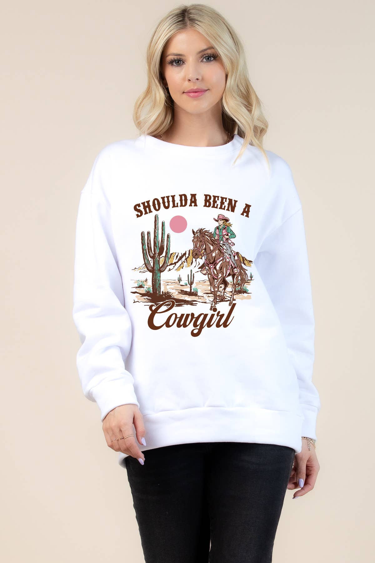 Nylon Apparel - Vente Sweat-shirt à imprimés – femme - T1005-6770-Sophia Sweat-shirt Imprimé Coupe Ample2