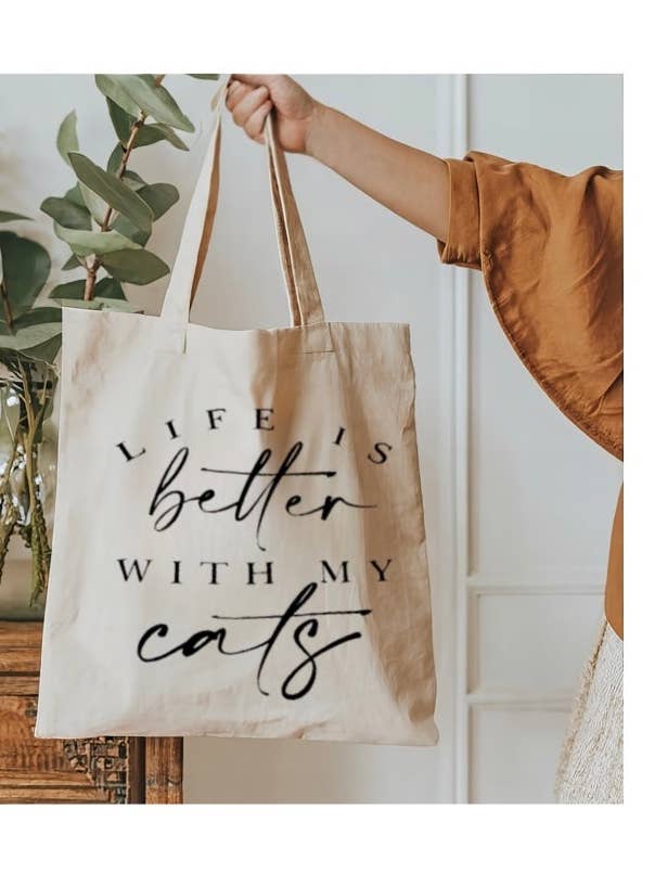 Life is better Tote Bag for wholesale by Axle Rose Co