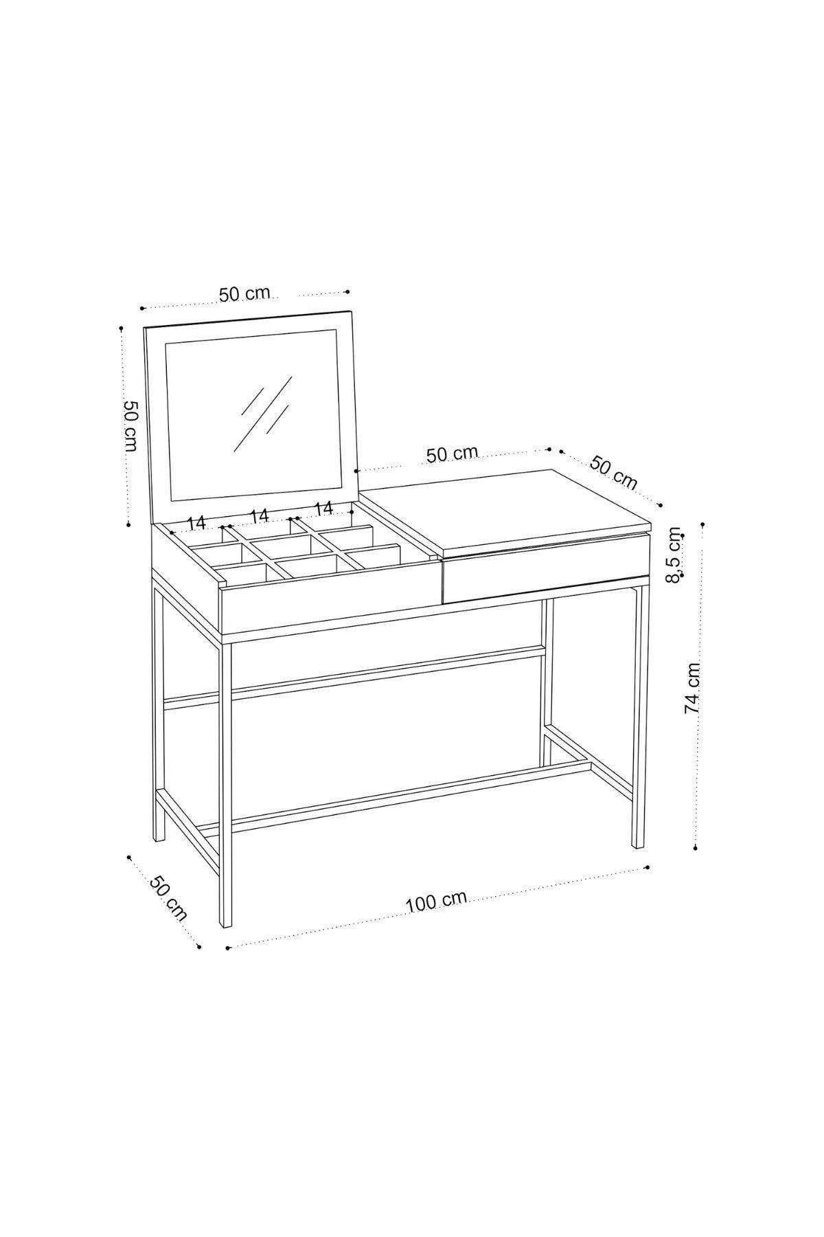 Flerfärgad Decormet Linda sminkbord i Safir ek för wholesale på Faire3