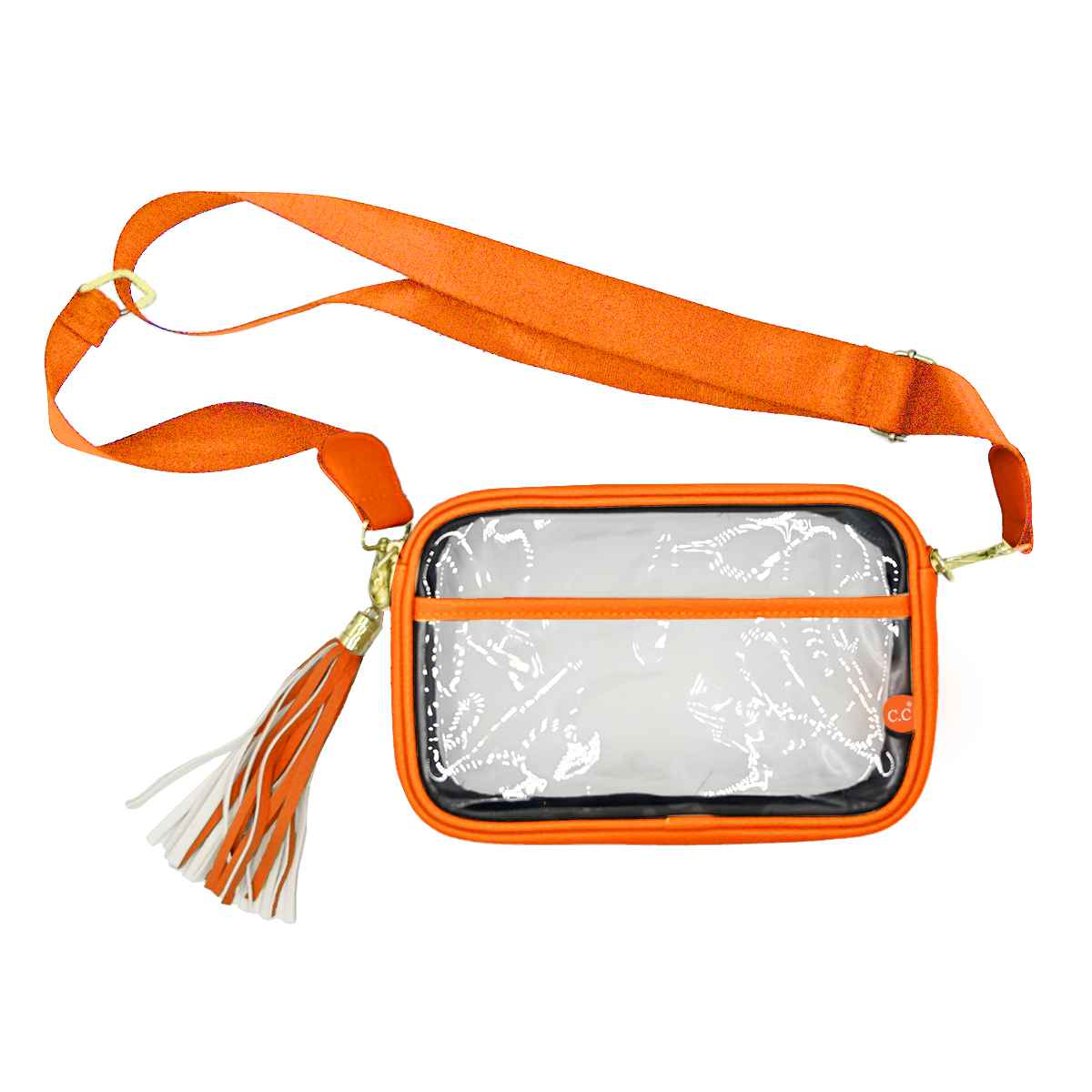MiMi Wholesale - Wholesale Crossbody Bag - Women's - BGS4380 Clear Gameday Crossbody Bag With Tassel4
