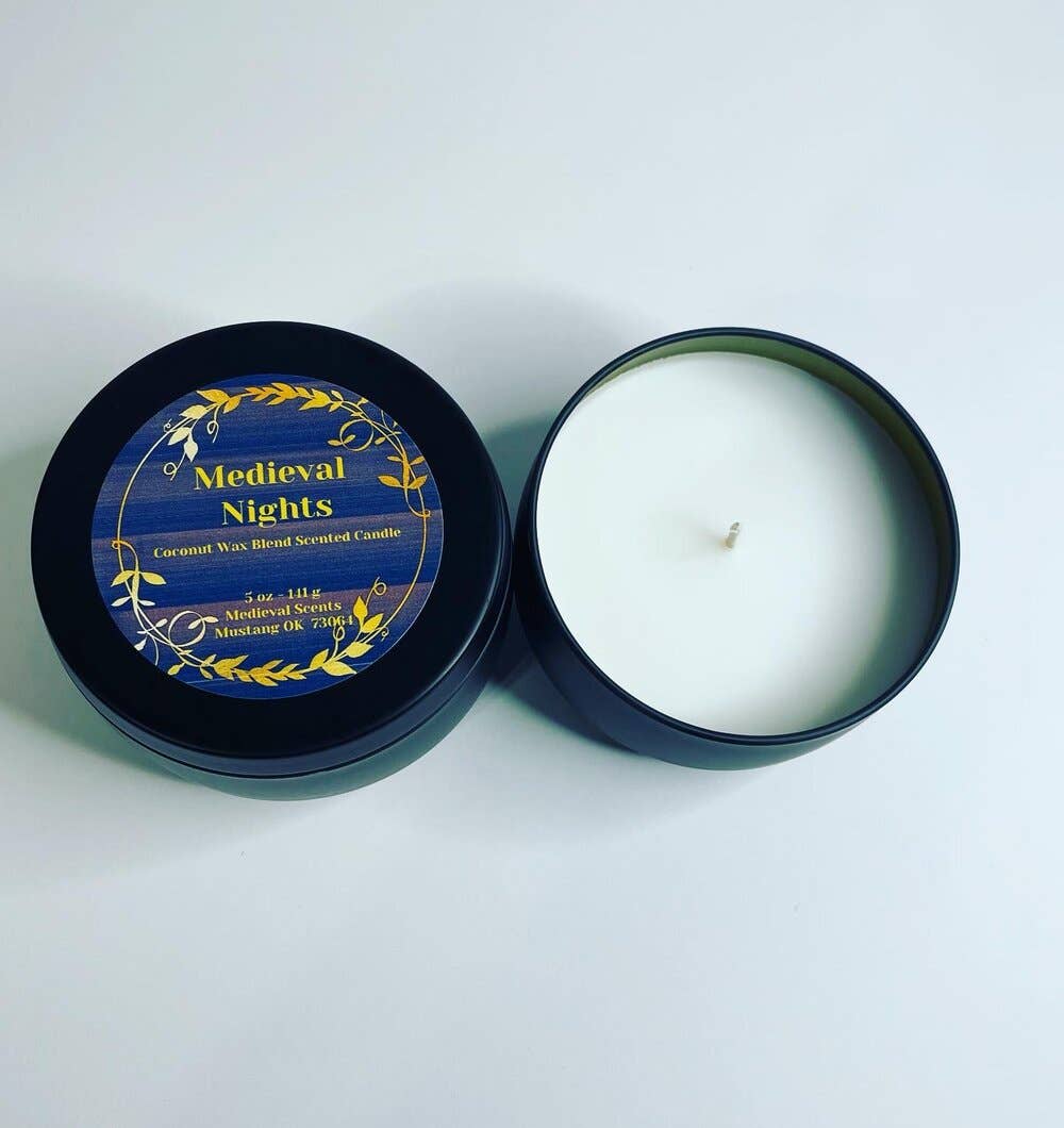 Medieval Scents - Wholesale Travel Candles - Coconut Wax Blend Candle Tin - 6 Oz0
