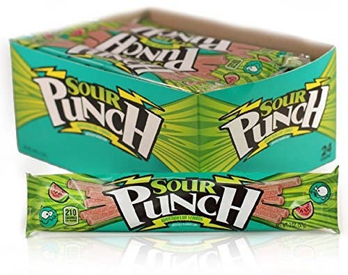 Shop The King - Wholesale Gummy - Sour Punch Punch Straws Wtrmln 24 Per Box0