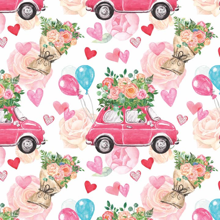 Stesha Party - Venta al por mayor Sobre de papel de regalo - Papel de regalo para despedida de soltera con diseño de coche rosa1