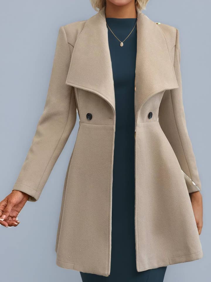 Collared Double Breasted Coat for wholesale by Lex Wholesale