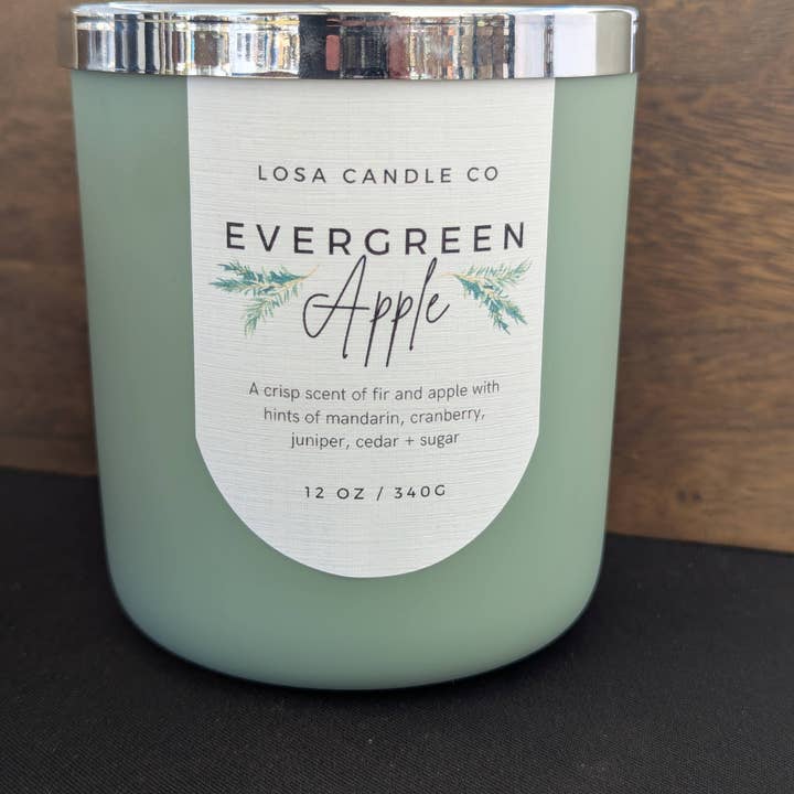 Vela de Duplo Pavio de Maçã Perenifólia 12oz por atacado de LoSa Candles