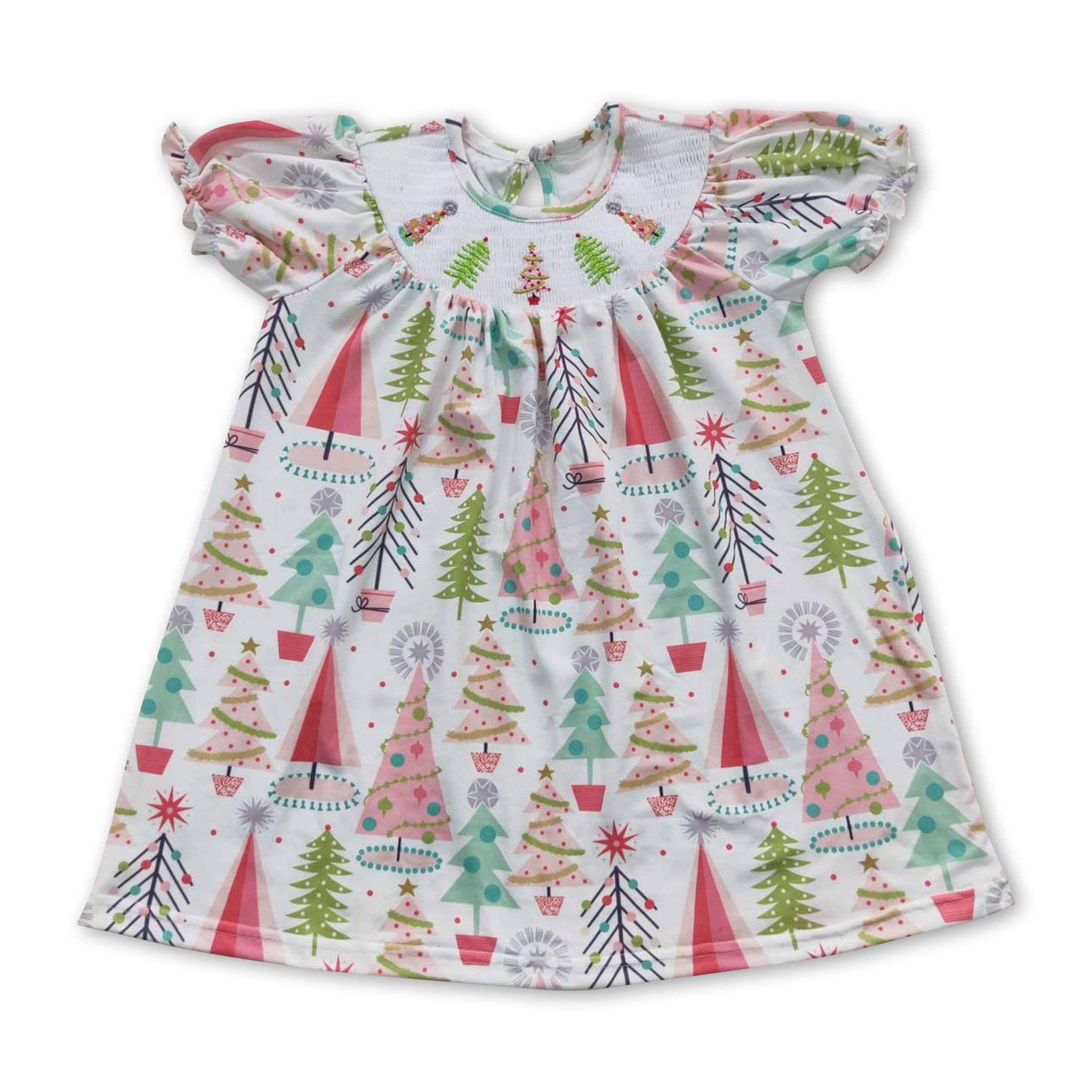 Yawoo Garments - Wholesale Jumpsuit - Baby - Short sleeves Christmas tree baby girls romper1