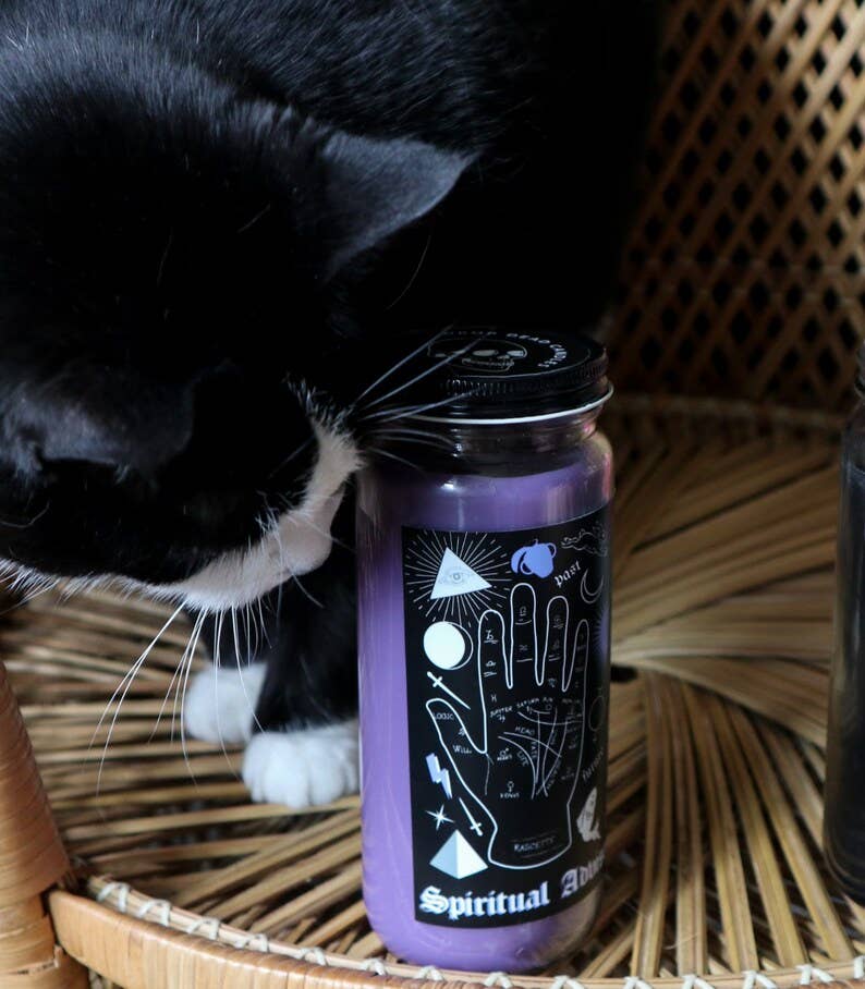 Drop Dead Candles - Vente Bougie en bocal - Bougie violette Witchy Spell - Lilas et lavande6