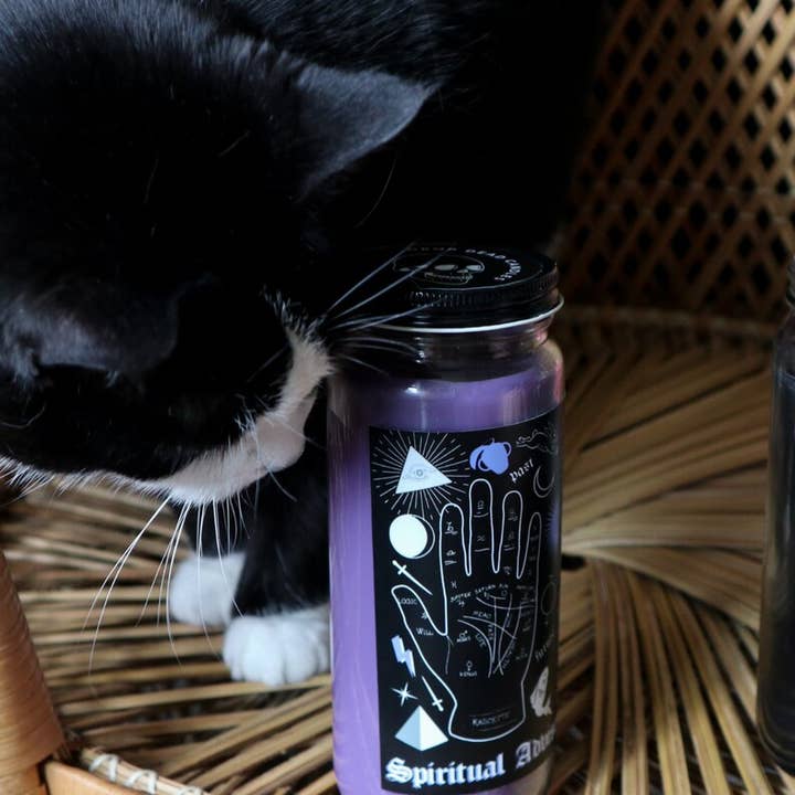 Drop Dead Candles - Vente Bougie en bocal - Bougie violette Witchy Spell - Lilas et lavande6