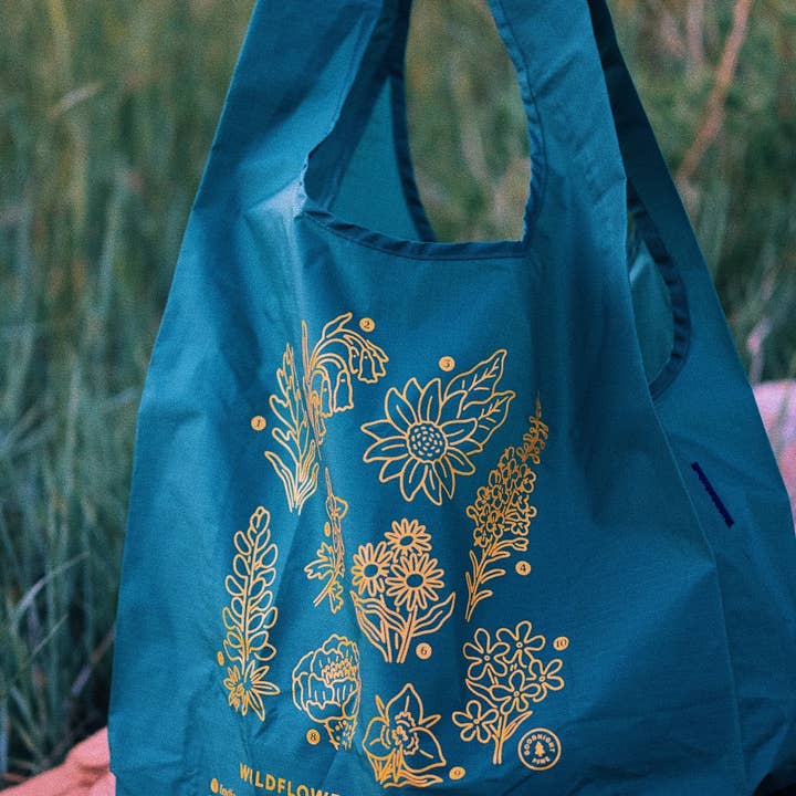 Goodnight Pine - Wholesale Grocery/Shopping Bag - Wildflowers BAGGU Reusable Bag
