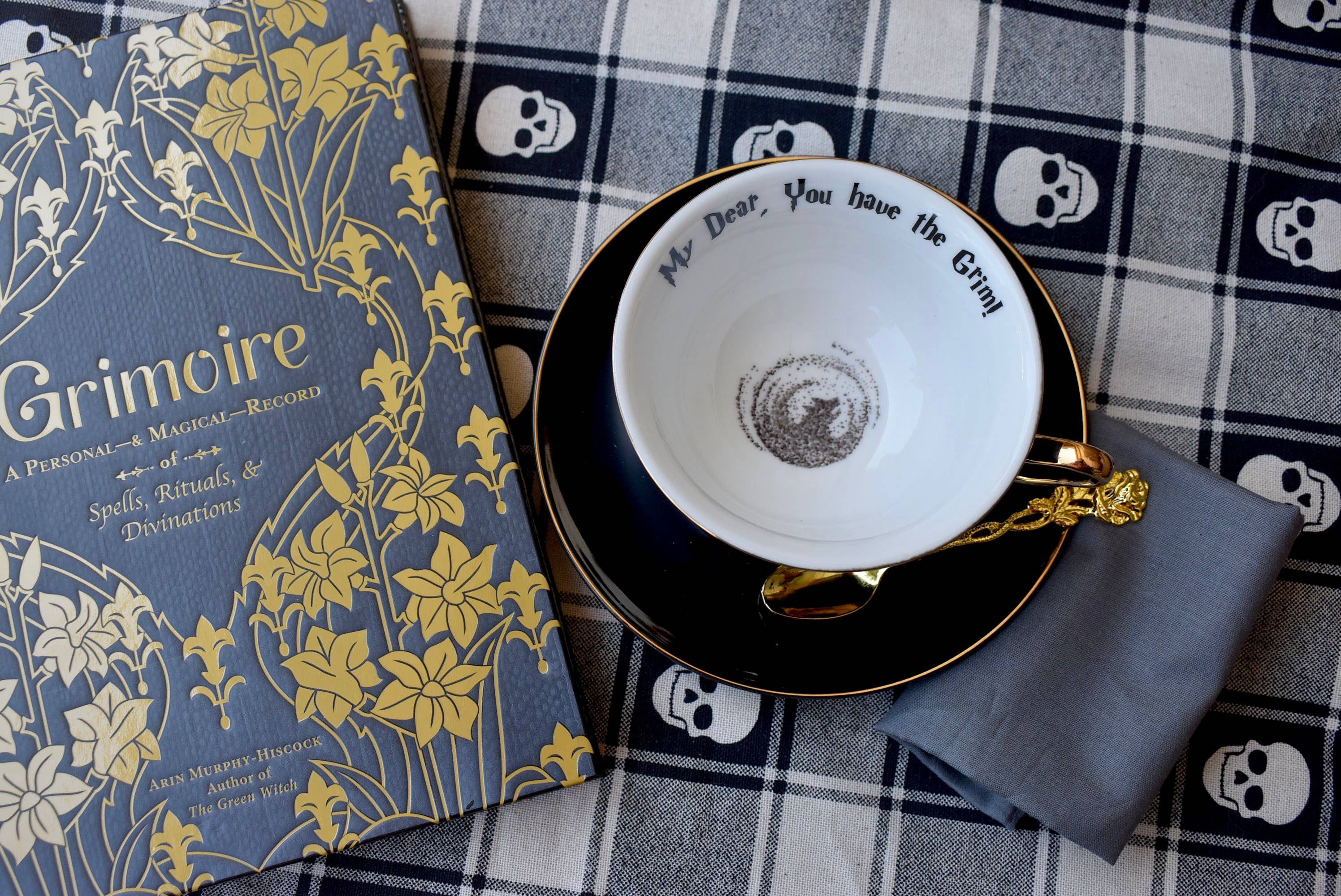 All Little Cute Things - Vendita all'ingrosso Tazza da tè/caffè - Tazza da tè con lettura delle foglie di tè "My Dear You Have the Grim" in fine porcellana2