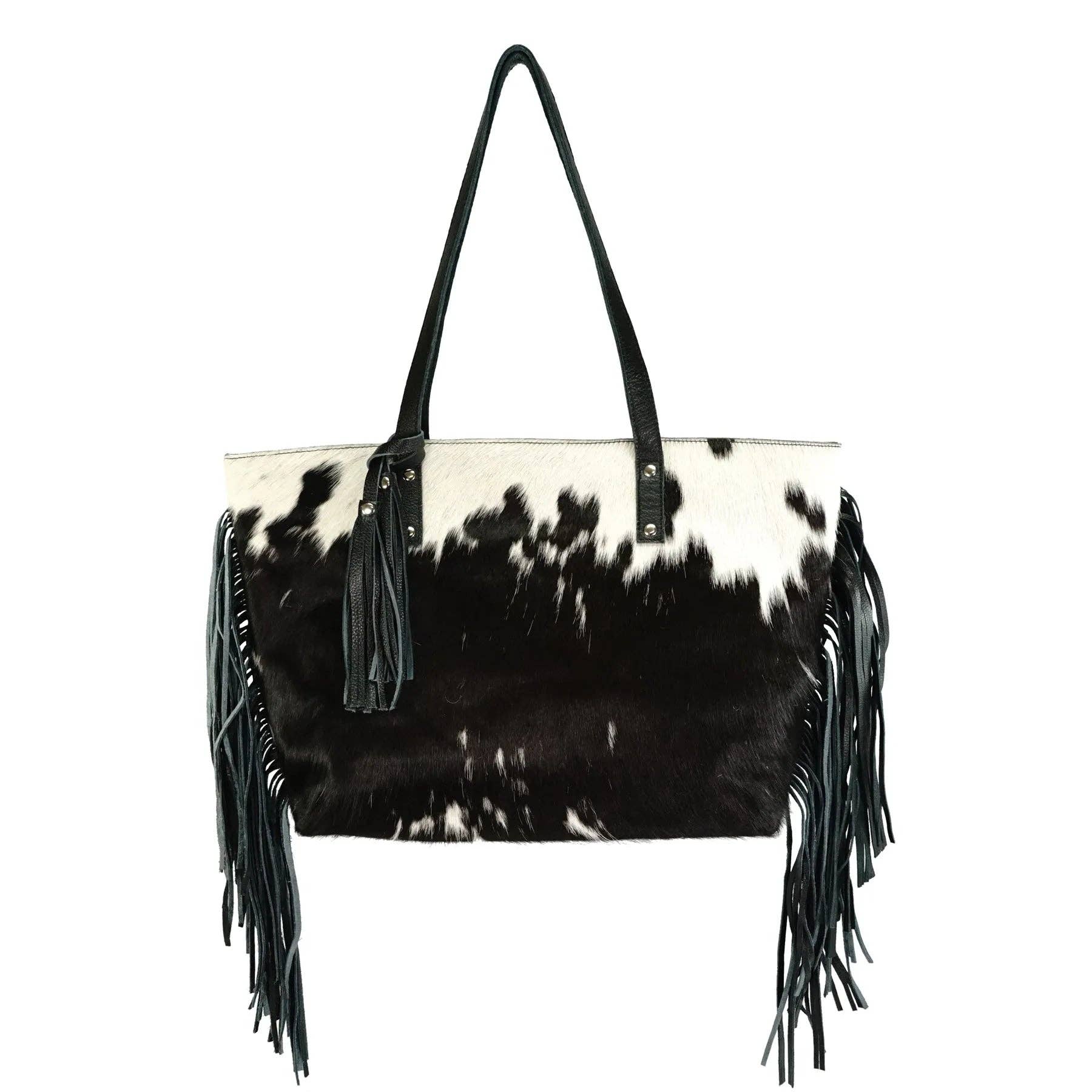 Rodeo - Wholesale Tote Bag - Women's - Genuine leather hair on cowhide women's shoulder bag with fringes9