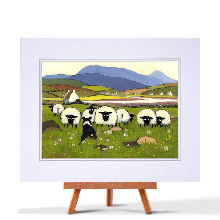 Stampa montata Highland Showdown per la vendita all'ingrosso da parte di The Whimsical World of Thomas Joseph