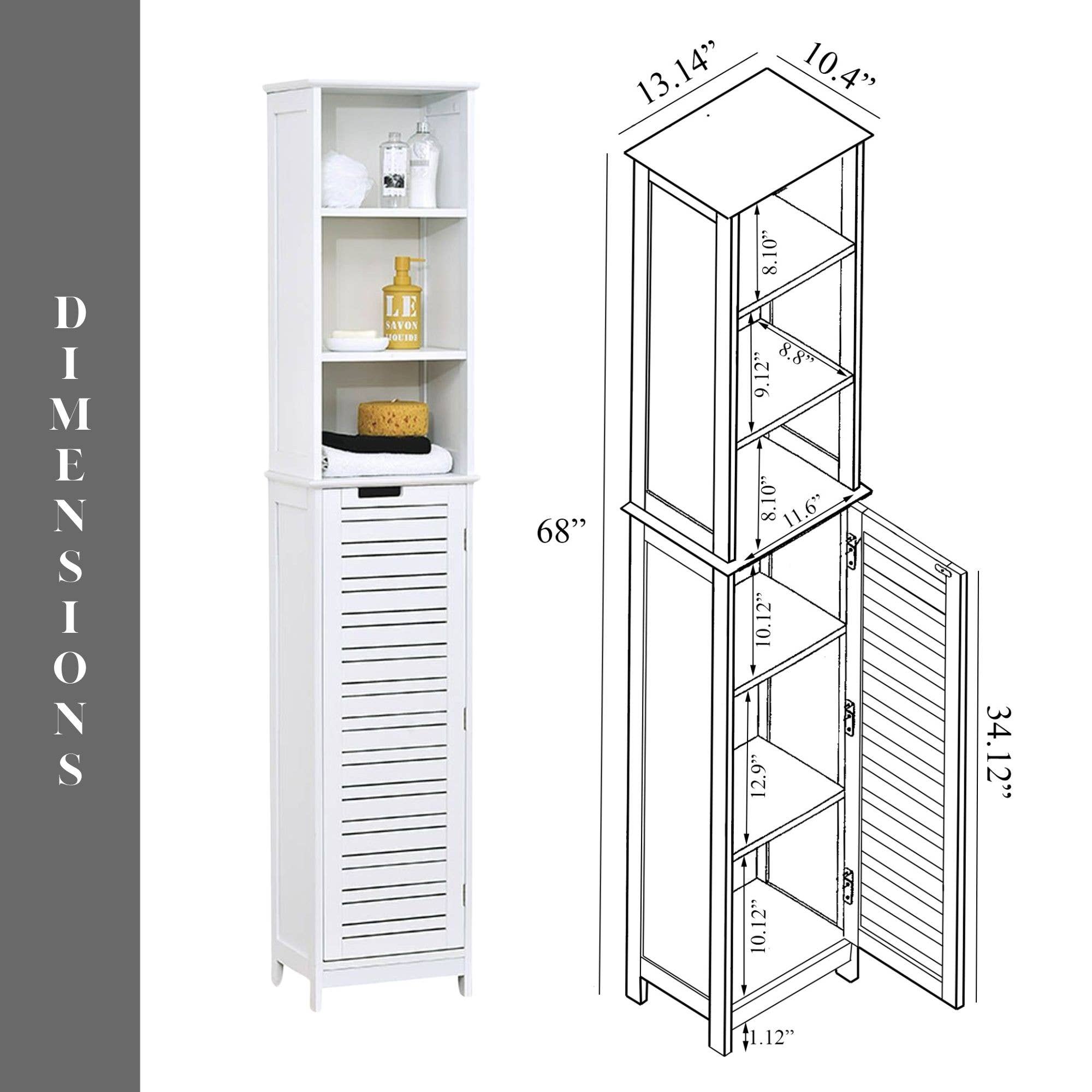Tall White Storage Cabinet – Miami for wholesale on Faire2