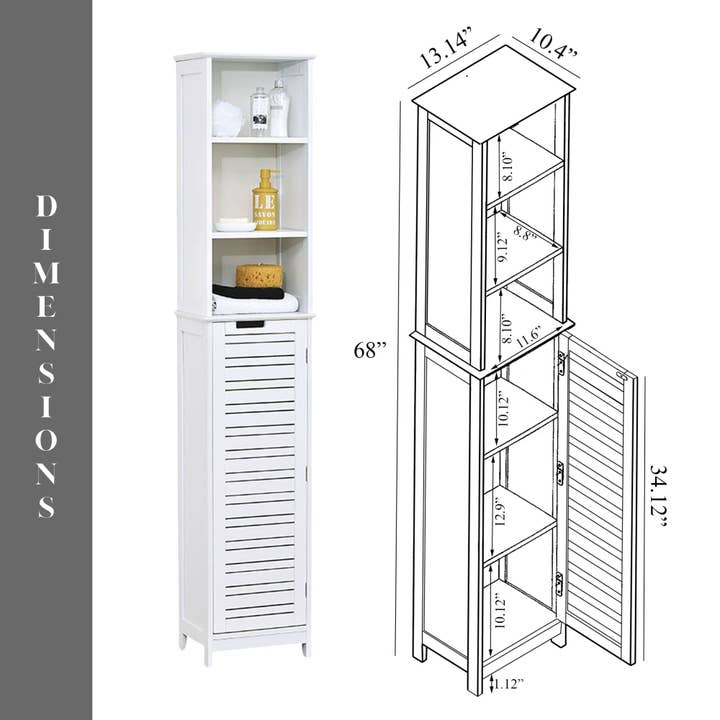 Tall White Storage Cabinet – Miami for wholesale on Faire2