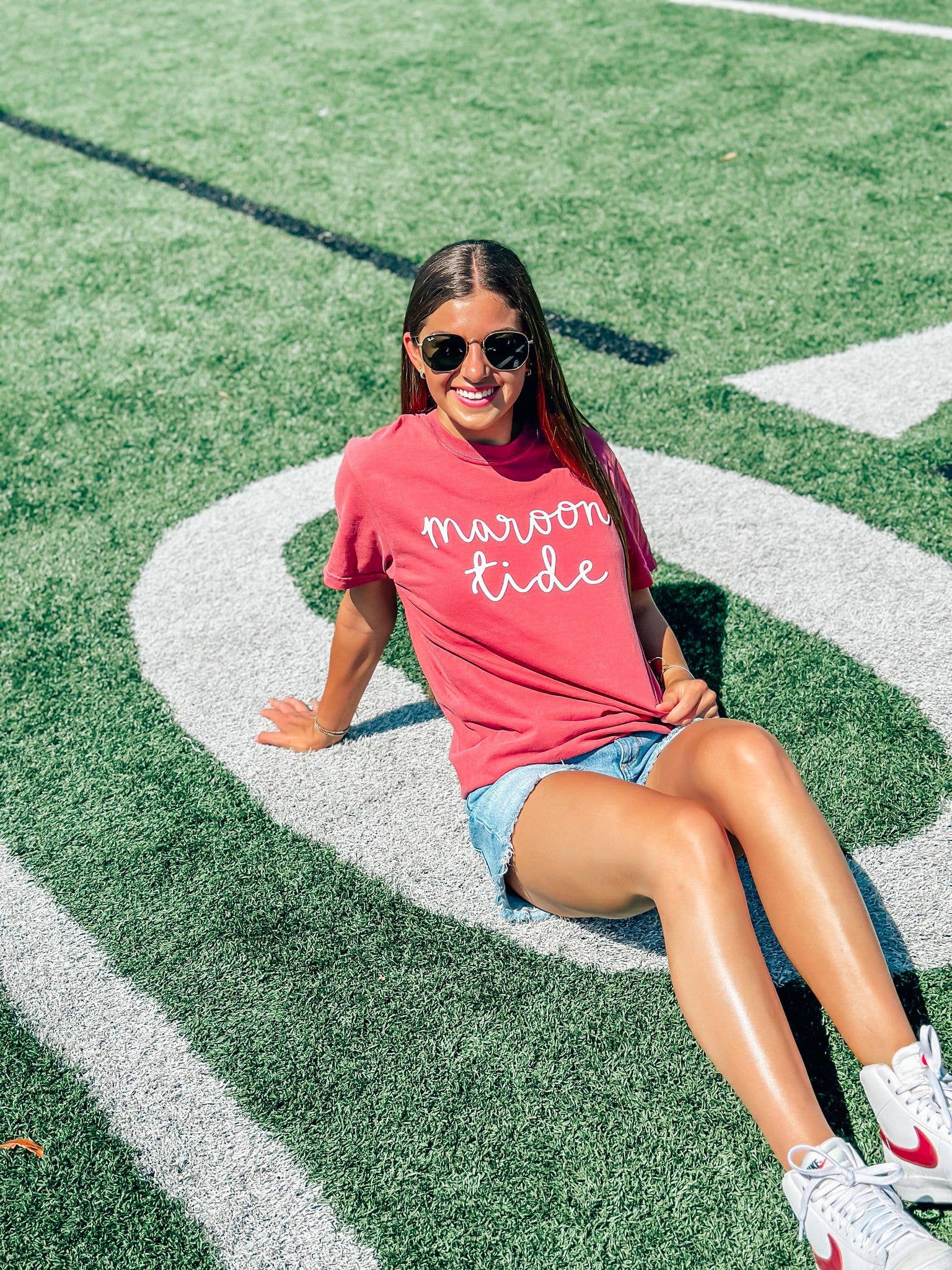 Dash Forward Wholesale - Wholesale Screen Printed T-Shirt - Women's - Custom Cursive Gameday Puff Tee1