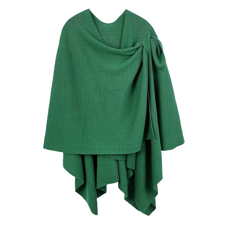 Fashion City - Wholesale Poncho - Women's - Solid Ruana with Shoulder Strap