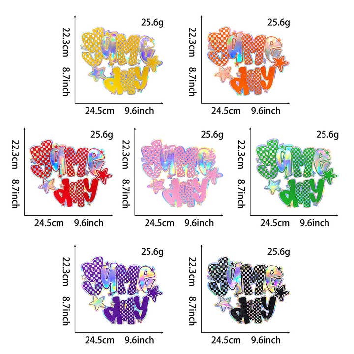 Rosie Posie Patches - Wholesale Patch - Game Day Checkered Holographic Iron On Patch5