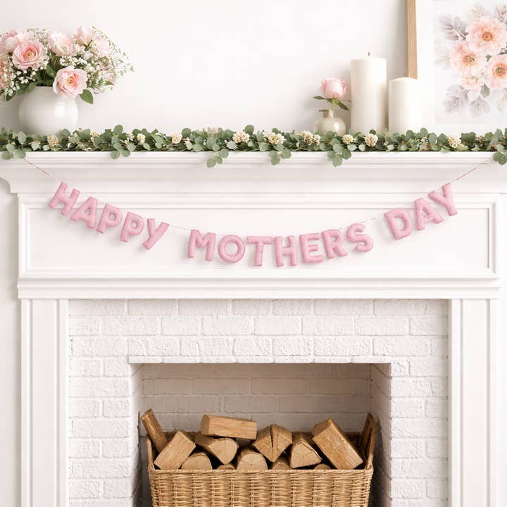 Filzbanner „Happy Mother's Day“ für den Großhandel von Glitter Party Co