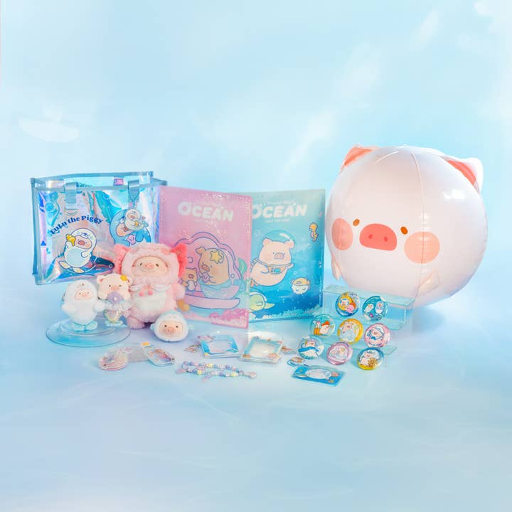 Joyify Pty Limited - Wholesale Keychain β Women's - LuLu the Piggy Ocean - Mermaid LuLu Plush Keychain6