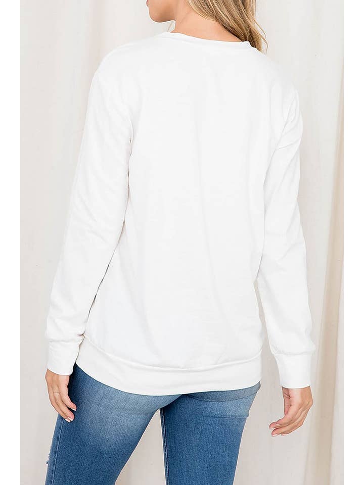 ROUSSEAU - Wholesale Blouse - Women's - LEOPARD MOOSE PRINT LONG SLEEVE TOP4