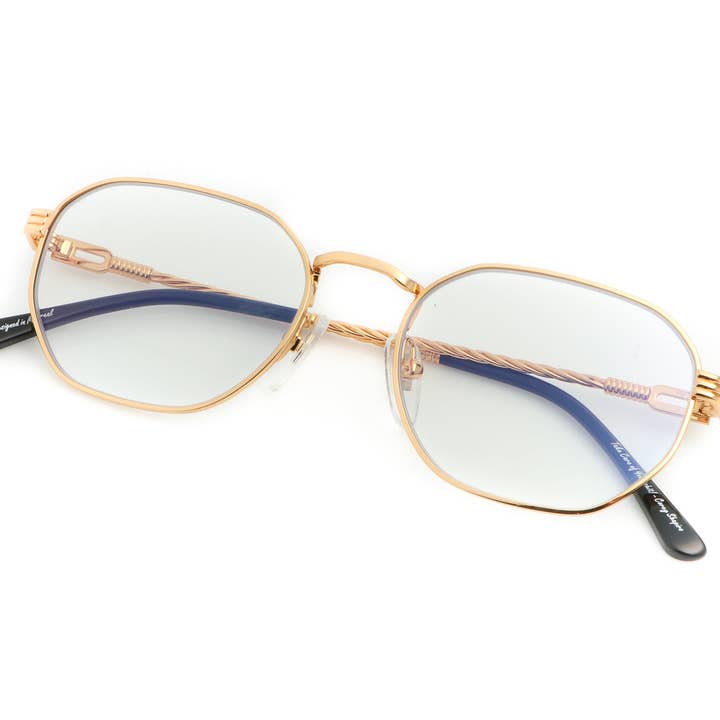 VF Detroit Player 18KT Gold (Blue Light Blocker) for wholesale by Vintage Frames Company