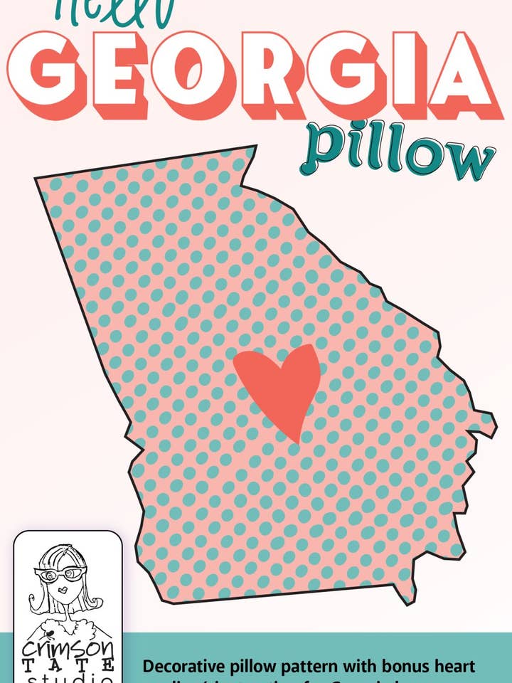 Hello Georgia Pillow Pattern for wholesale by Crimson Tate