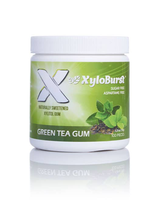 Focus Nutrition - Wholesale Chewing Gum - XyloBurst Sugar Free Xylitol Green Tea Gum 100 ct. Jar