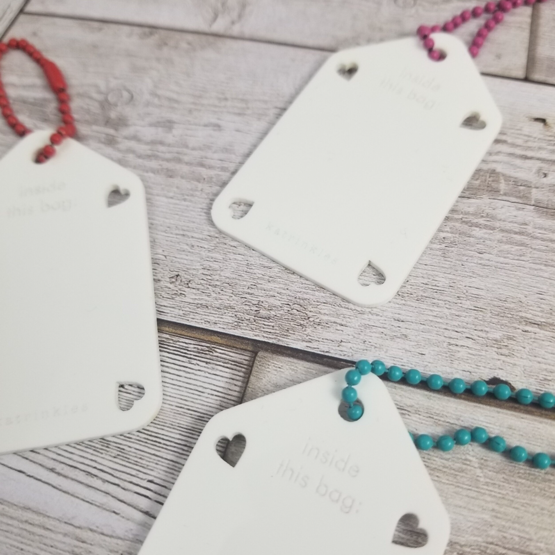 Katrinkles - Wholesale Craft Supplies - Write On / Wipe Off Acrylic White Project Bag Tags4