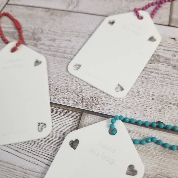 Katrinkles - Vente Matériels de bricolage - Étiquettes adhésives blanches en acrylique pour sac à projets4