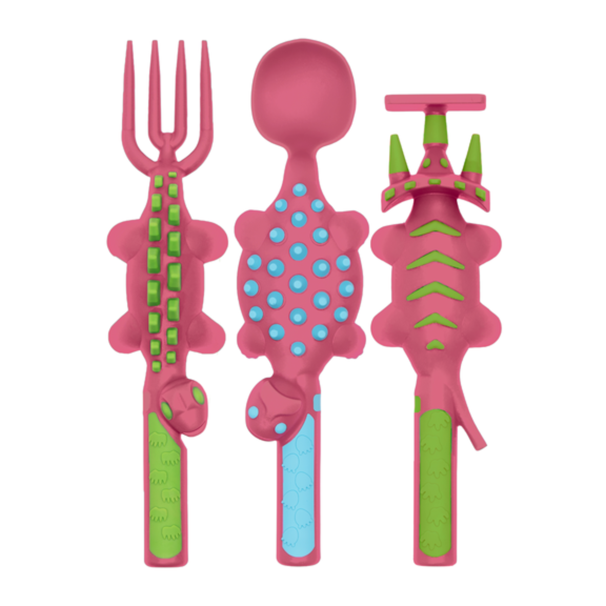 Constructive Eating - Wholesale Flatware Set - Kids & Baby - Set of 3 Dino Utensils1