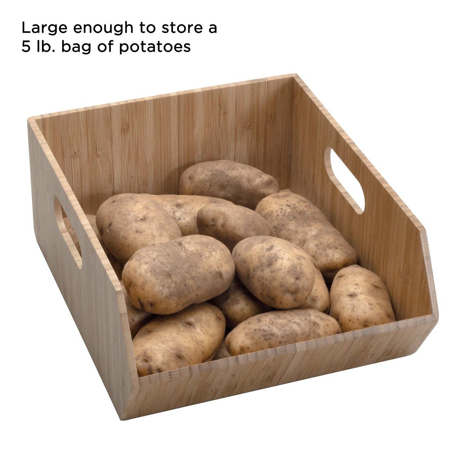 MobileVision - Wholesale Kitchen Storage/Organizer - Bamboo XL Storage Bins 2 PC Set7