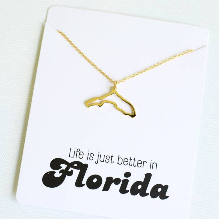 Two and Crew - Wholesale Pendant/Charm Necklace - Florida Necklace – State Charm Jewelry, Sunshine Gift Idea