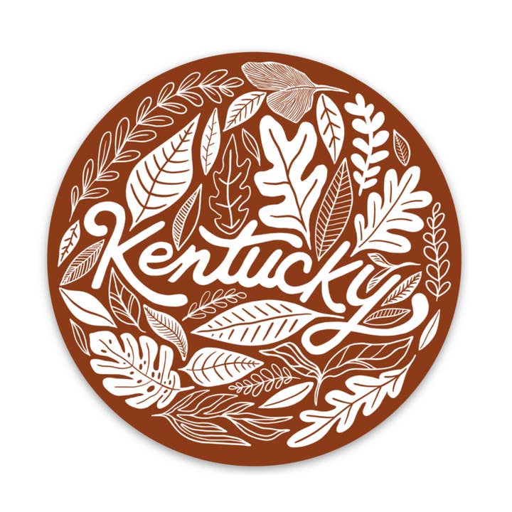 Jessica Holly Creative - Wholesale Sticker - Kentucky Flora Vinyl Circle Sticker, 3in