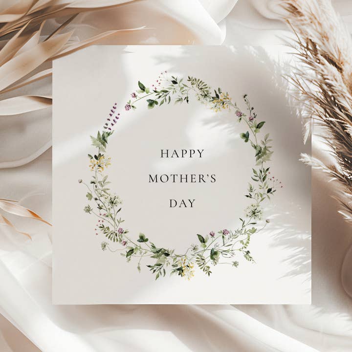 Happy Mother's Day Wreath Card for wholesale by Love My Print
