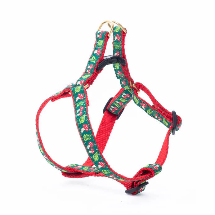 Mushrooms Small Breed Dog Harness for wholesale by Up Country, Inc.