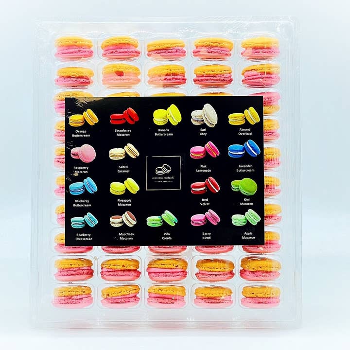 50 Pack Apricot - Raspberry French Macaron Value Pack for wholesale by macaron centrale