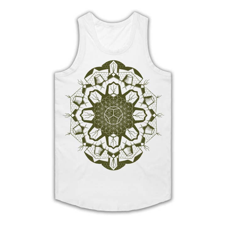 ELECTRIC DODECA witte singlet voor wholesale door Art of Zig