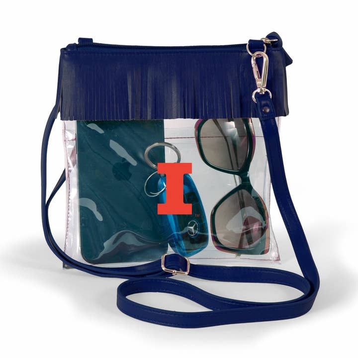 Illinois Clear crossbody with fringe by Desden for wholesale by Desden