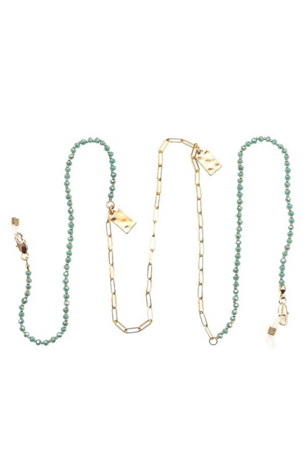 Andrea Bijoux - Wholesale Sunglasses/Eyeglasses Strap - Women's - GLASS BEAD CHAIN ACCENT ACCESSORY3