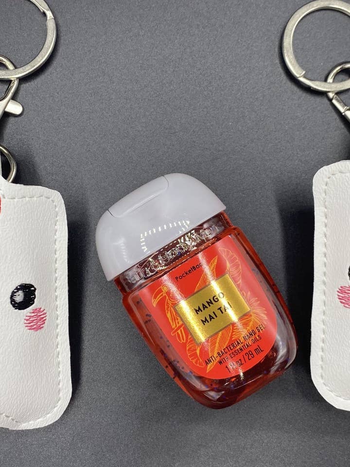 Chicken Sanitizer Holder Keychain, Hand Sanitizer Holder for wholesale by Grandmommy’s Threads