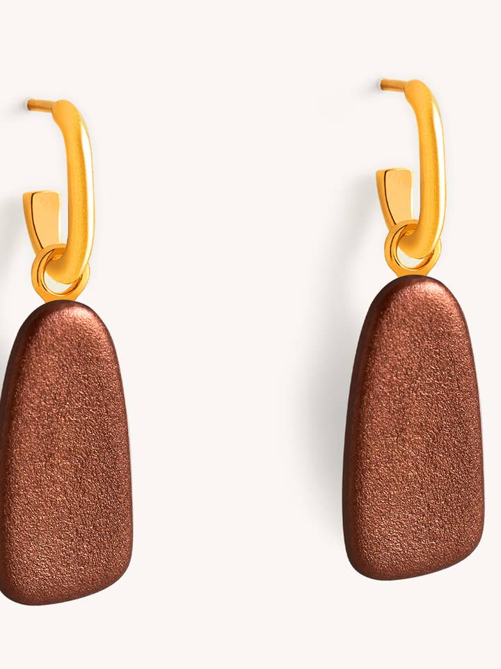 Tulip Earring Antique Bronze – 18K Gold Plated for wholesale by Garda