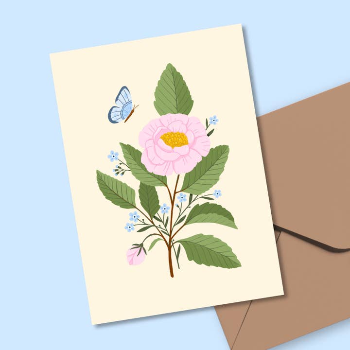 Illustrierte Rosen Grußkarte für den Großhandel von SunnySide