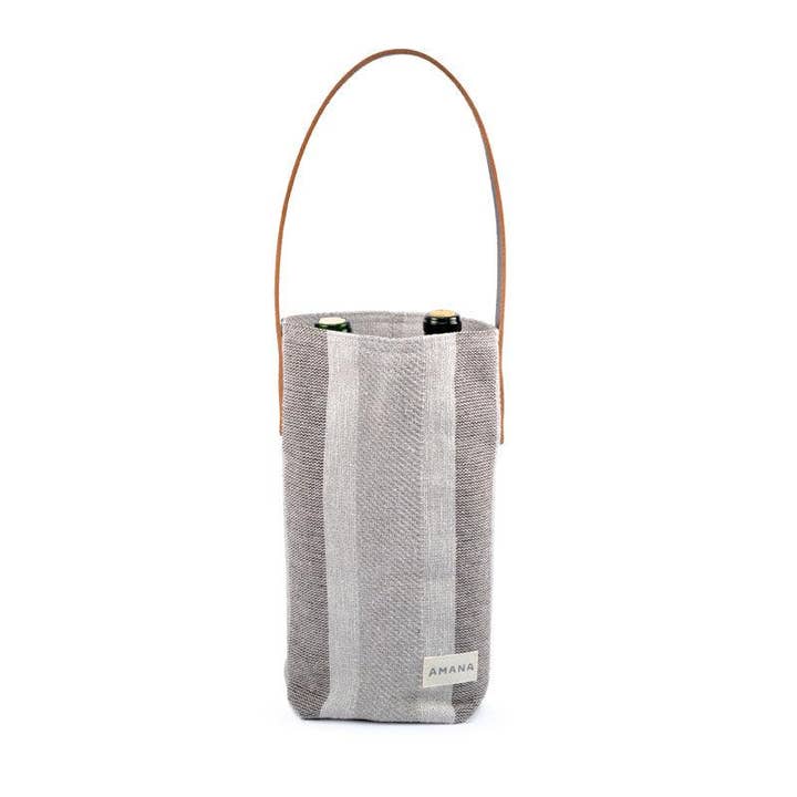 Colony Stripe Wine Tote for wholesale by Amana Woolen Mill