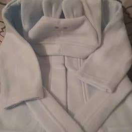 Blue Fleece robe with hoodie for wholesale on Faire0