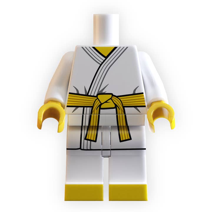 Corps de Minifig Karaté Ceinture Jaune pour la vente par B3 Customs