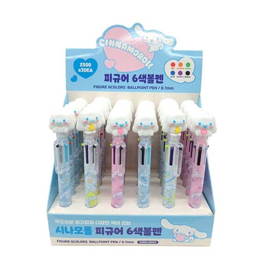 SANRIO FIGURE 6-COLOR BALLPOINT PEN - CINNAMOROLL for wholesale by BCZShop