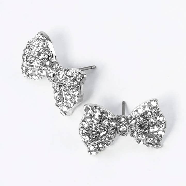 Sensibling Corp. - Wholesale Stud/Post Earrings - Crystal Rhinestone Bow Stud Earrings18