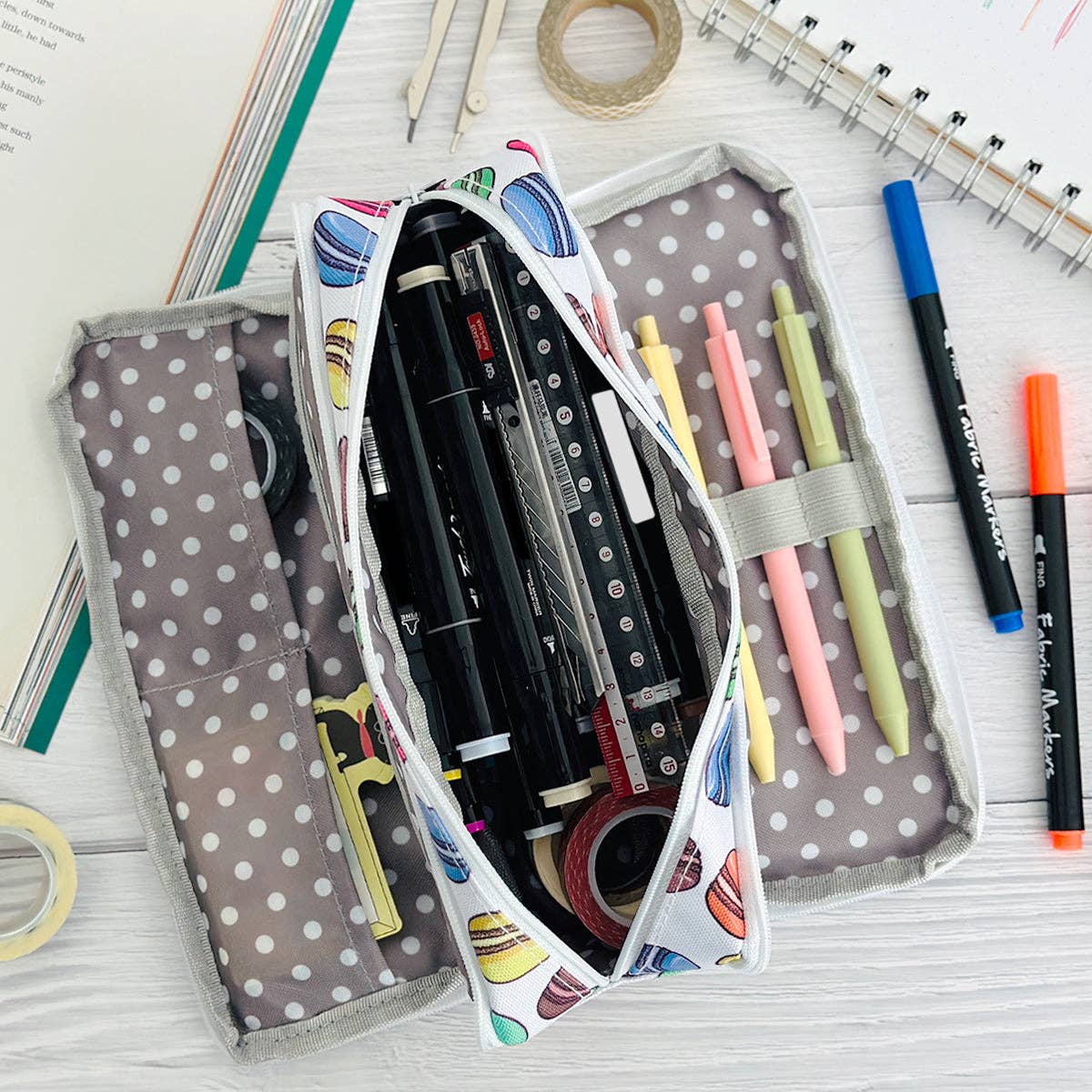 Wrapables.com - Wholesale Pencil Case/Pouch - Wrapables Large Capacity Pencil Case, 3 Compartment Pouch33