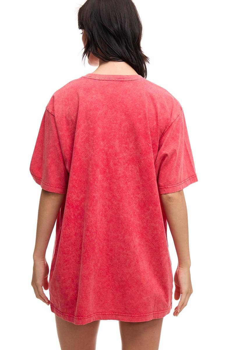 Zutter - Wholesale Screen Printed T-Shirt - Women's - Cowboy Leopard Frame Graphic S/S Washed Boyfriend Tee5