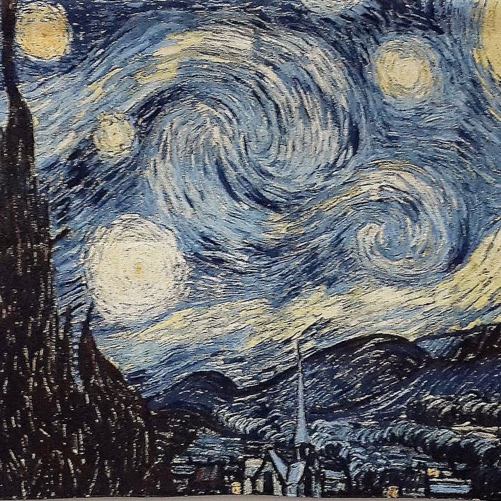 WH-VG-SN-BG | VINCENT VAN GOGH STARRY NIGHT TAPESTRY WALL HANGING for wholesale by SignareArt